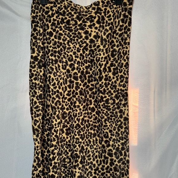 Anthropologie Cheetah Print Midi Skirt Size 8 - Picture 3 of 6